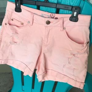 NWOT Distressed Light Pink Shorts